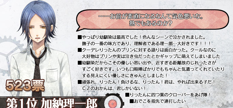 clock zero 終焉の一秒 人気投票結果 秋霖学園ver clock zero 終焉の一秒 人気投票結果 秋霖学園ver