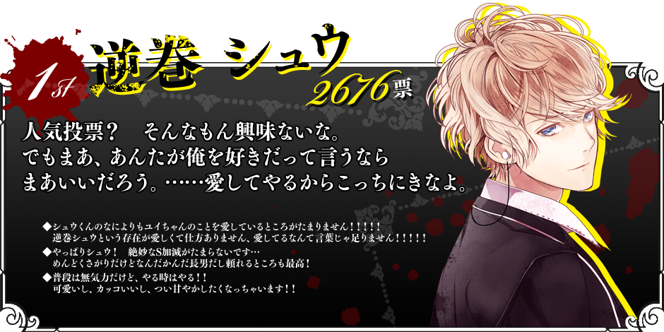 Diabolik Lovers More Blood キャラクター人気投票