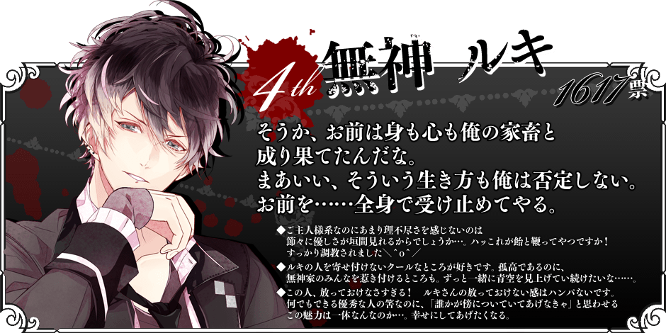 Diabolik Lovers More Blood キャラクター人気投票