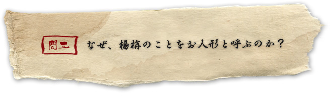 なぜ、楊栴のことをお人形と呼ぶのか?