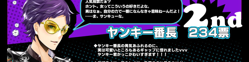 恋愛番長2 MidnightLesson!!! キャラクター人気投票結果発表